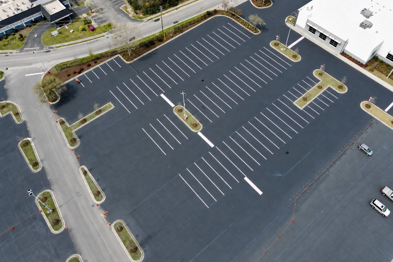 Parking lot striping